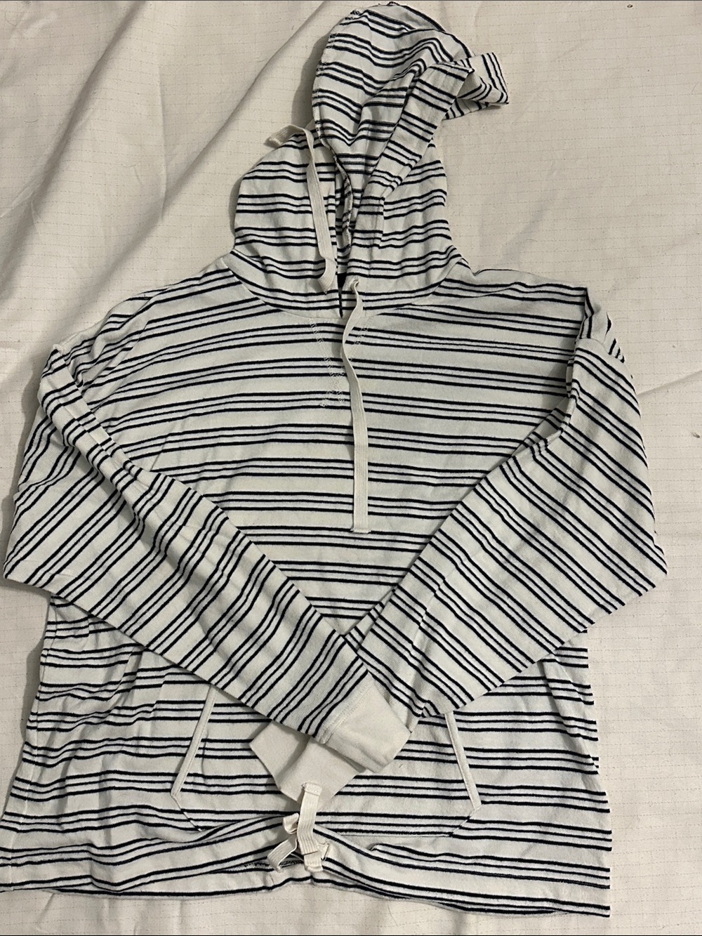 J. Crew Cream & Navy Preppy Nautical Striped Top